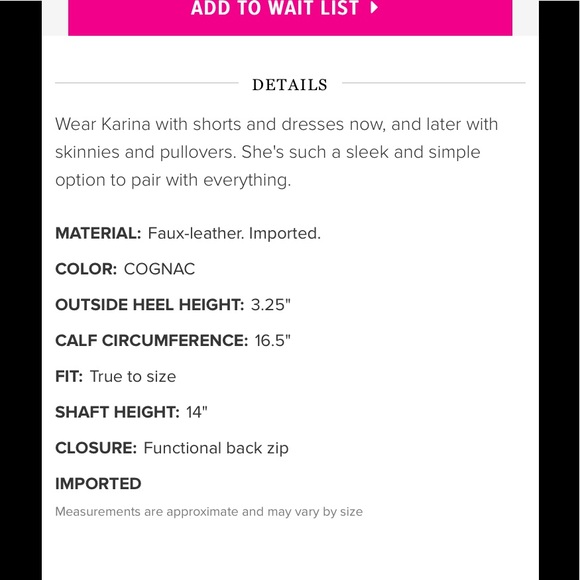 LAST PAIR! 🤠 NWT Shoe Dazzle Faux Leather Boots in Cognac in Size 7 - Picture 14 of 14